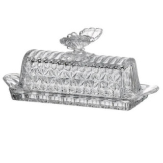 Maselniczka kryształ Bohemia Motyl 20,5cm